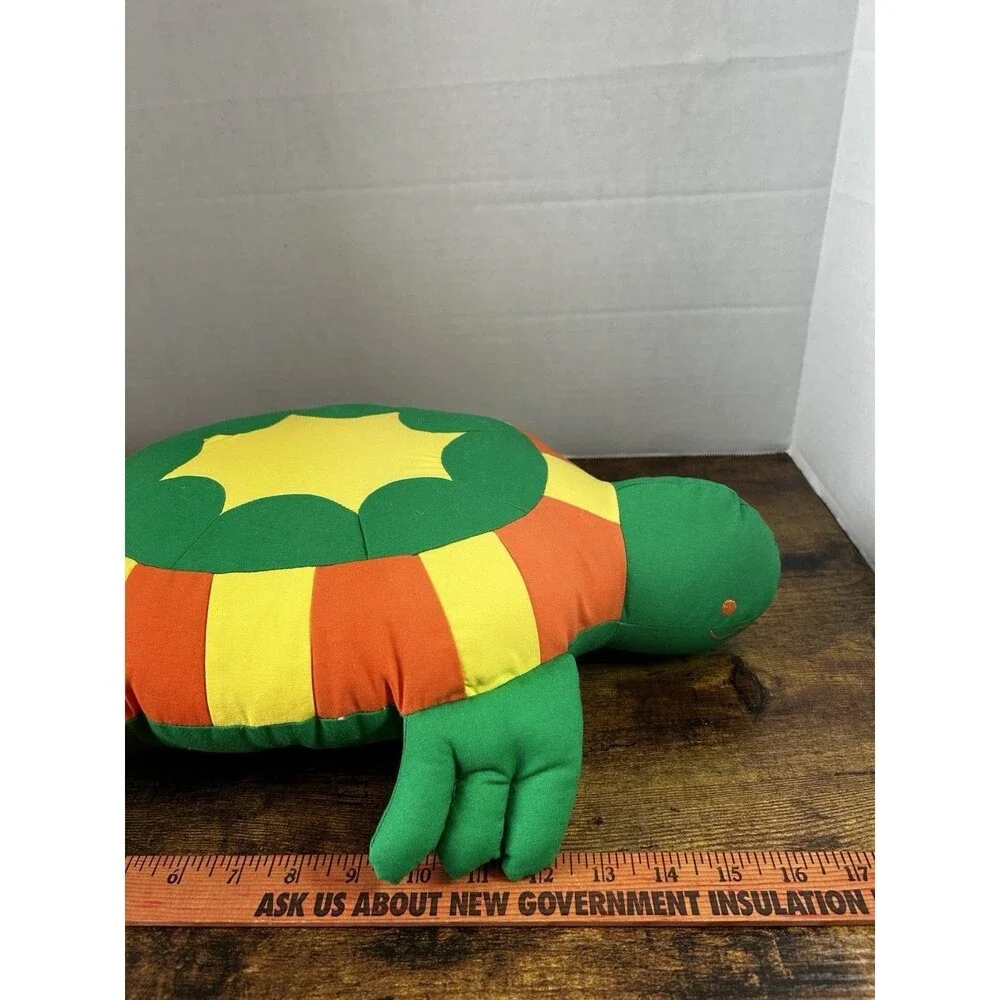 Vintage Pier 1 Imports Turtle Plush Pillow Retired HTF Tropical Decor 17 Inch